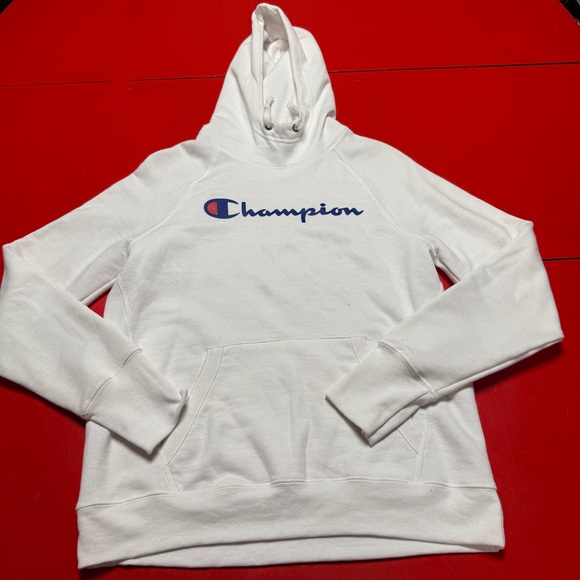 Champion Tops - CHAMPION WHITE SWEATSHIRT HOODIE
